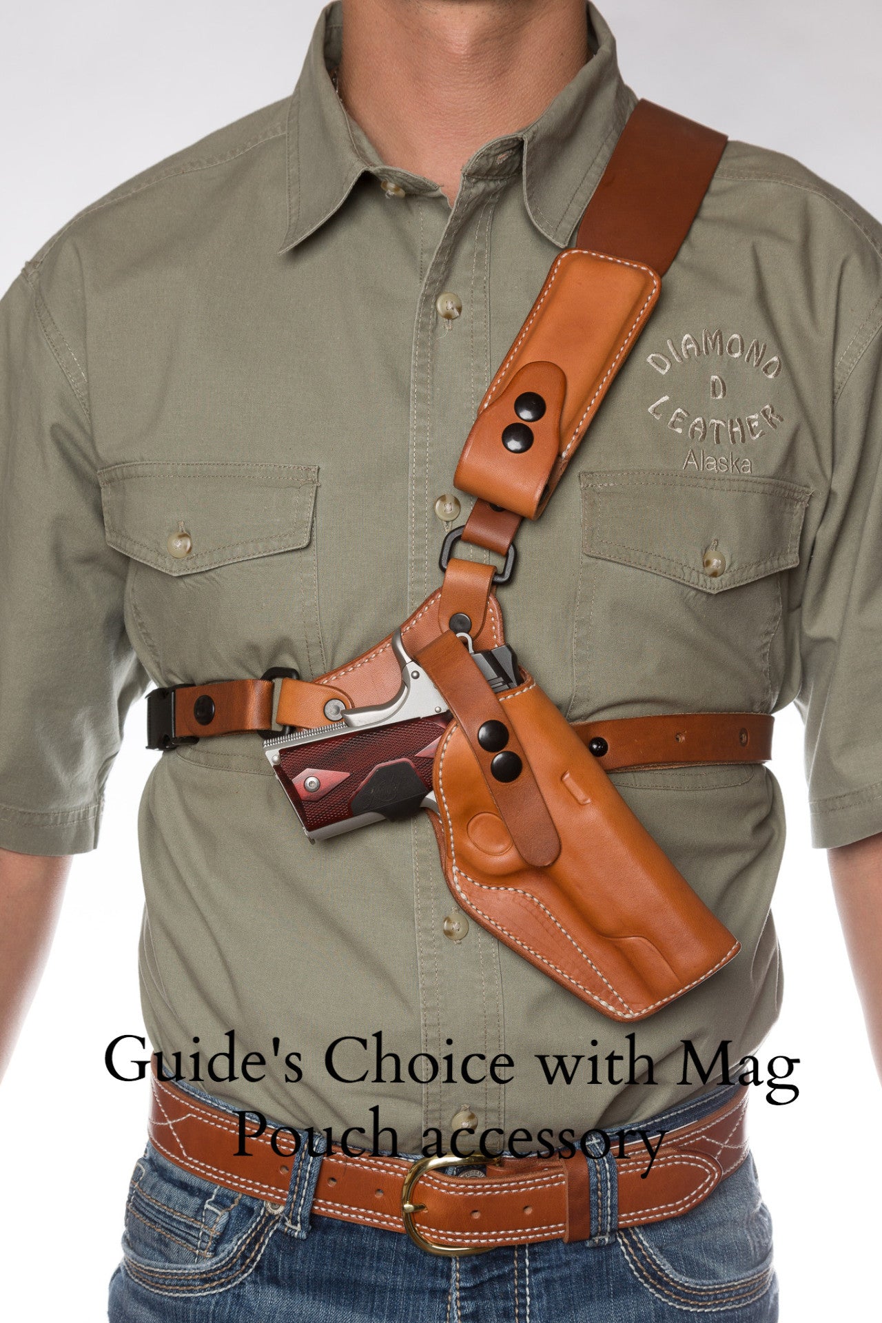 Guides Choice™ Leather Chest Holster, the ULTIMATE outdoor gun